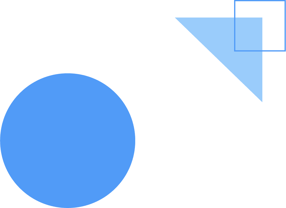 Website element blue shapes
