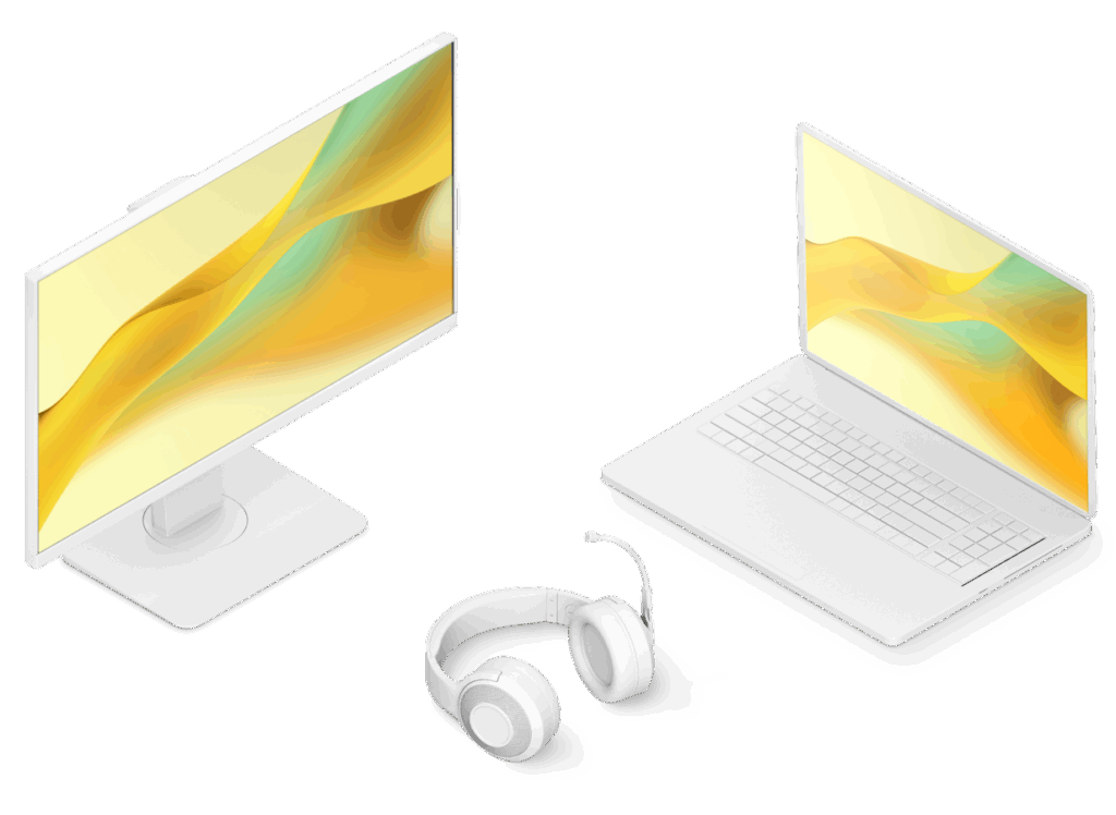Chrome OS Flex graphic of desktop and laptop that have been updated with Chrome OS Flex